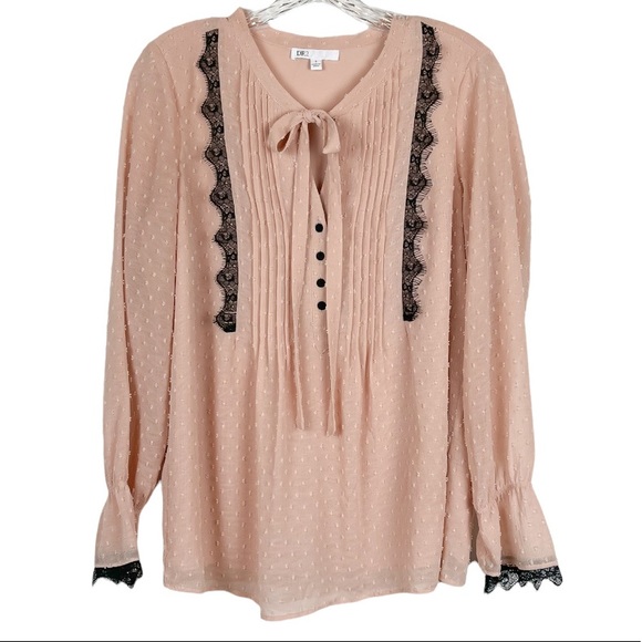Daniel Rainn DR2 Victorian Pintuck Pleat Smocked Blouse Size Small - Picture 1 of 8